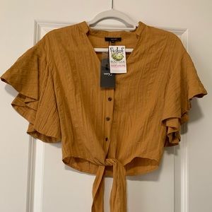 Button down crop top